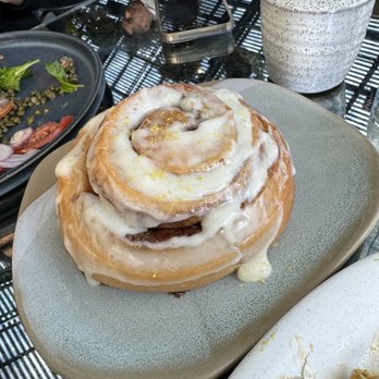 Openaire - Cinnamon roll with lemon icing - New American Near Me - Los Angeles, California Openaire - Cinnamon roll with lemon icing - New American Near Me - Los Angeles, California