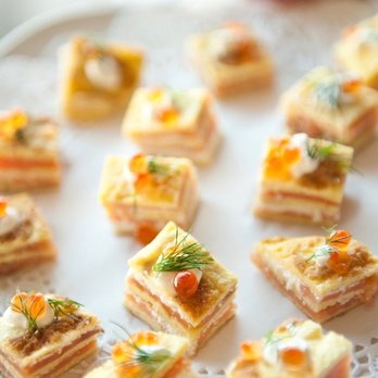 Aurora Catering - Smoked Salmon & Egg Crepe Torte - Caterers Near Me Aurora Catering - Smoked Salmon & Egg Crepe Torte - Caterers Near Me