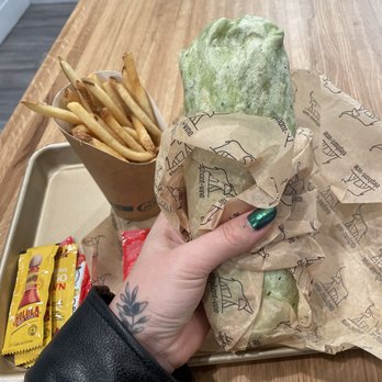 Elephant + Vine - Portohouse Wrap and Fries - Vegan Near Me - Chicago, Illinois Elephant + Vine - Portohouse Wrap and Fries - Vegan Near Me - Chicago, Illinois