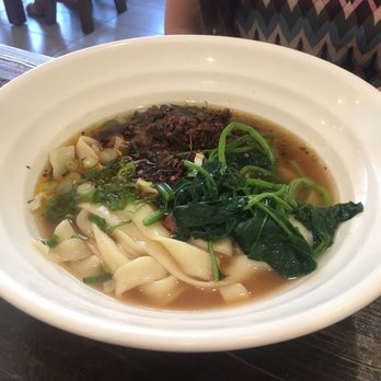 Noodle St - Dan dan noodles with small flat noodle shape - Noodles Near Me - Fullerton, California