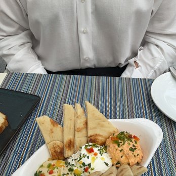 Avli River North - Pita Bread and Sampler of Spreads - Greek Near Me - Chicago, Illinois Avli River North - Pita Bread and Sampler of Spreads - Greek Near Me - Chicago, Illinois