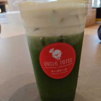 Uncle Tetsu - Matcha cheese foam before I mixed it - Desserts Near Me - San Mateo, California Uncle Tetsu - Matcha cheese foam before I mixed it - Desserts Near Me - San Mateo, California
