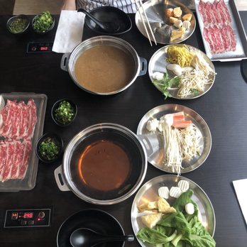 Shabuya - Top is miso broth, bottom is original house broth - Hot Pot Near Me - Honolulu, Hawaii Shabuya - Top is miso broth, bottom is original house broth - Hot Pot Near Me - Honolulu, Hawaii