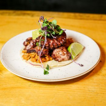 Karisma - Octopus and chorizo taco - Mexican Near Me - Montreal, Quebec Karisma - Octopus and chorizo taco - Mexican Near Me - Montreal, Quebec