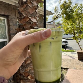 The Mugs - Matcha latte with match cream foam - Coffee & Tea Near Me - Irvine, California