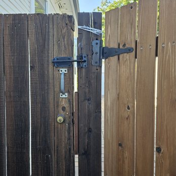 Sonoma Residential Services - BEFORE: split driveway gate board that was making the gate sag. - General Contractors Near Me