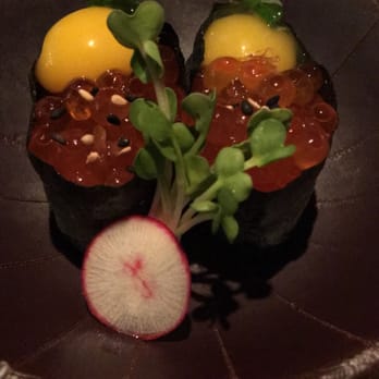 MF Sushi - Salmon roe with quail egg - Sushi Bars Near Me - Houston, Texas