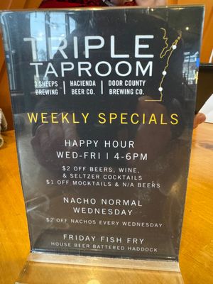 Menu photo 1 Triple Taproom & Kitchen Milwaukee, WI