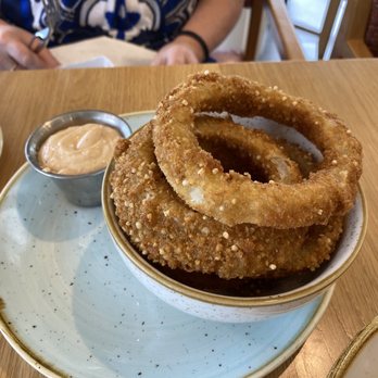 Fresh Kitchen + Juice Bar - Quinoa Onion Rings. - Vegan Near Me - Mississauga, Ontario Fresh Kitchen + Juice Bar - Quinoa Onion Rings. - Vegan Near Me - Mississauga, Ontario