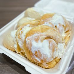 Four Sisters Bakery - Ensamadas and butter rolls