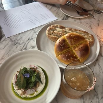 Eyval - Whipped Feta Komaj Bread Barbari Bread - Persian/Iranian Near Me - Brooklyn, New York