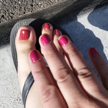 Hello Nails & Spa - Totally different colors. Doesn't even match and same polish was used!!! - Day Spas Near Me - Vacaville, California Hello Nails & Spa - Totally different colors. Doesn't even match and same polish was used!!! - Day Spas Near Me - Vacaville, California
