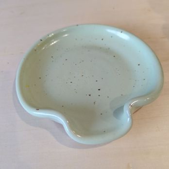 Firebrand Pottery - I'm not 100% sure on the name of the colour but it looks like mint chip ice cream and in OBSESSED with this spoon rest - Arts & Crafts Near Me - Castroville, Texas