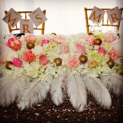 Peekaboo Blooms - Great Gatsby inspired head table centerpiece