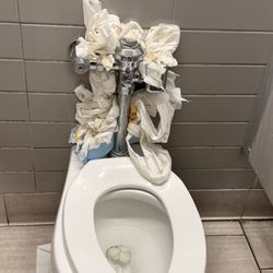 Poop smeared toilet paper at the Harbor and Chapman location inside Target.