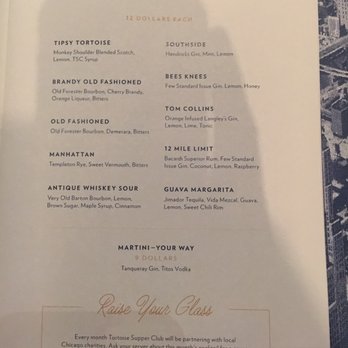 Tortoise Supper Club - Cocktail Menu - Supper Clubs Near Me - Chicago, Illinois Tortoise Supper Club - Cocktail Menu - Supper Clubs Near Me - Chicago, Illinois