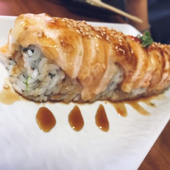 Sakura Sushi House - Lion King Roll (baked salmon, imitation crab, cucumber) - Japanese Near Me - Monrovia, California Sakura Sushi House - Lion King Roll (baked salmon, imitation crab, cucumber) - Japanese Near Me - Monrovia, California