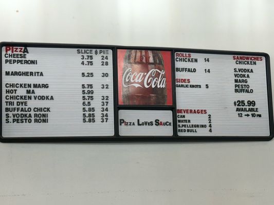 Menu photo 1 Pizza Loves Sauce New York, NY Menu photo 1 Pizza Loves Sauce New York, NY