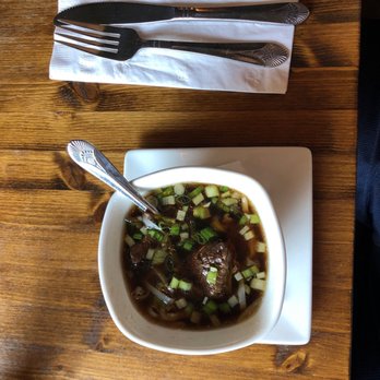 Pru Thai - Beef soup with a bunch of meat and green onions. Very good!!! - Thai Near Me - Pennington, New Jersey Pru Thai - Beef soup with a bunch of meat and green onions. Very good!!! - Thai Near Me - Pennington, New Jersey
