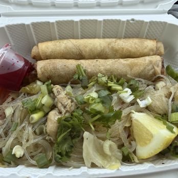 Jefrox Adobo - Pancit and pork lumpia were both delicious! - Asian Fusion Near Me - Riverside, California