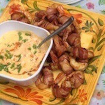 Duncan Team Catering - Bacon wrapped shrimp with queso.  Chips and homemade guacamole also was served - Caterers Near Me - Martindale, Texas