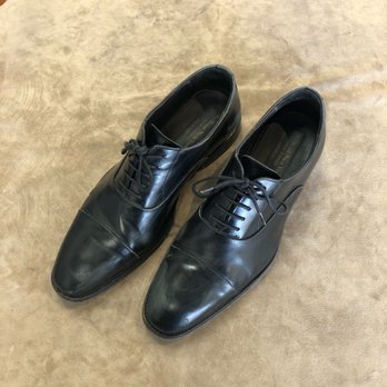 Master Shoe Clean & Care - Black Shoes BEFORE - Shoe Repair Near Me - Brea, California Master Shoe Clean & Care - Black Shoes BEFORE - Shoe Repair Near Me - Brea, California