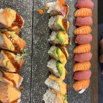 Sake - Baseline, Roseville rolls and salmon tuna nigiri Off lunch menu, love that the nigiri doesn't have a ton of rice - Sushi Bars Near Me - Roseville, California Sake - Baseline, Roseville rolls and salmon tuna nigiri Off lunch menu, love that the nigiri doesn't have a ton of rice - Sushi Bars Near Me - Roseville, California