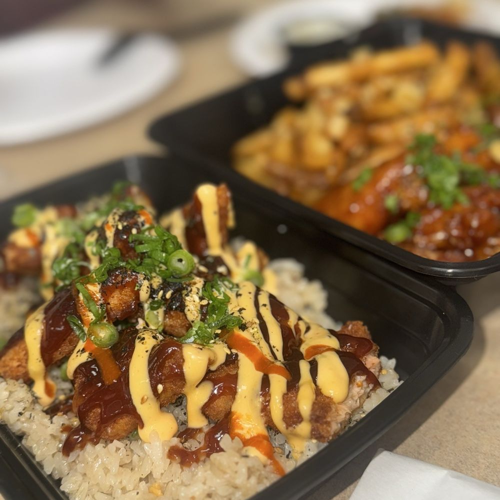 Certified Philly’s - Special menu salmon & sweet soy chili wings w/ garlic fries - Asian Fusion Near Me - Salinas, California