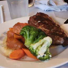 NY Strip Steak With Side Of Candied Yams