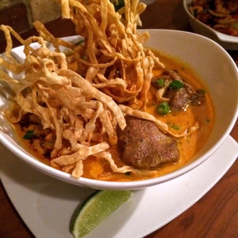 Sukho Thai - Khao soi with beef - beef was pretty lean , portion was extremely generous , curry was just right :) will probably try chicken next time - Thai Near Me - Toronto, Ontario