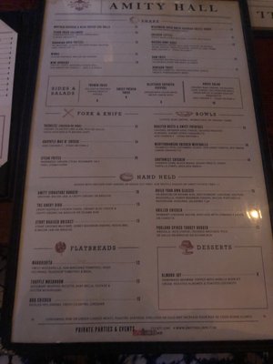 Menu photo 5 Amity Hall Downtown New York, NY