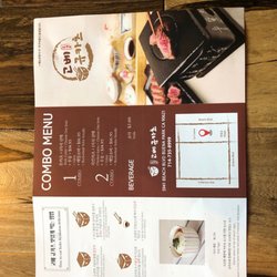 Take out menu