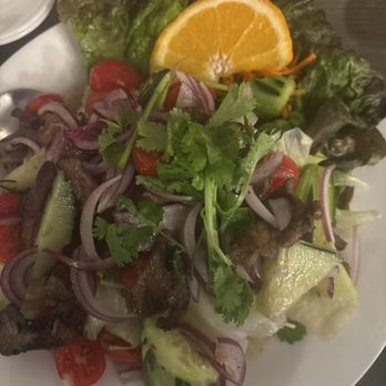 Thai Plate Restaurant - Spicy Beef Salad - Thai Near Me - Inglewood, California