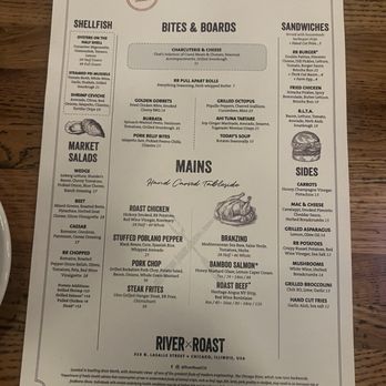 River Roast - Menu - American Near Me - Chicago, Illinois River Roast - Menu - American Near Me - Chicago, Illinois
