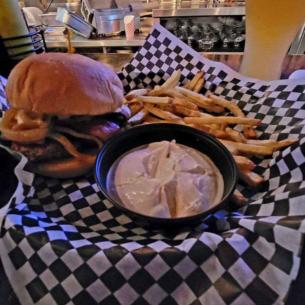 Smokey Beer Cheese BBQ Burger.