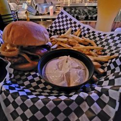 JL Beers Minot - Smokey Beer Cheese BBQ Burger.