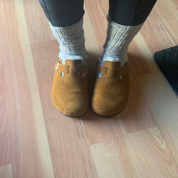 O My Sole - Mink Shearling Birkenstock Boston clogs - Shoe Stores Near Me - Marina del Rey, California