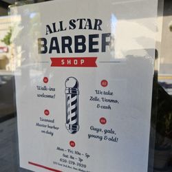 All Star Barber Shop - Hours