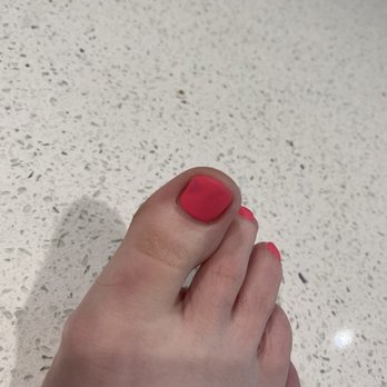 Luxury Nails & Spa - 2 coats gel polish, one coat matte. Color has some variation on the big toe, not sure what caused this. - Nail Salons Near Me - Richland, Washington Luxury Nails & Spa - 2 coats gel polish, one coat matte. Color has some variation on the big toe, not sure what caused this. - Nail Salons Near Me - Richland, Washington