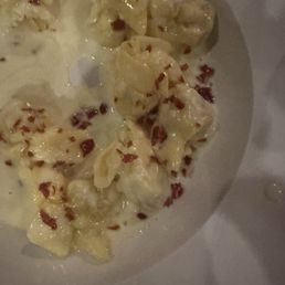 Pear pasta with Parmesan, honey, and prosciutto