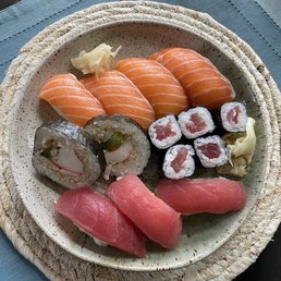 Salmon and Tuna nigiri . Just perfect!!