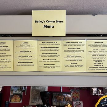 Bailey's Corner Store - Bailey's food menu, as of 7/9/2022 - Grocery Near Me - Clinton, Washington Bailey's Corner Store - Bailey's food menu, as of 7/9/2022 - Grocery Near Me - Clinton, Washington