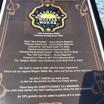Belgian Waffle Works - Menu - Burgers Near Me - Lake Arrowhead, California Belgian Waffle Works - Menu - Burgers Near Me - Lake Arrowhead, California
