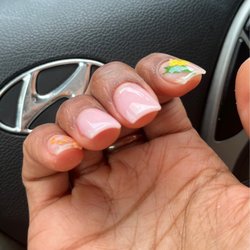 Epic Nails - Simple overlay with dried flowers - it's the perfect thickness and evenness throughout for me.