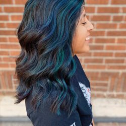 Moss Hair Color Studio - She came in with box color red hair and left with beautiful blue and green vivids and didn't need to sacrifice any length!