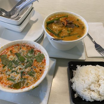 Elephant Thai Kitchen - Tom Kah Kai Soup Panang Curry - Thai Near Me - Long Beach, California