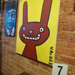 This is the art at our table at Raniers This is the art at our table at Raniers