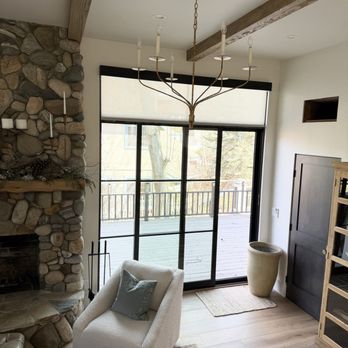 Valley Window Fashion - Motorized Roller Shade for Sliding Door - Shades & Blinds Near Me Valley Window Fashion - Motorized Roller Shade for Sliding Door - Shades & Blinds Near Me