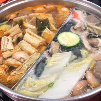 Four Seasons Hot Pot And Dumpling - Spicy broth and chicken broth - Chinese Near Me - Provo, Utah Four Seasons Hot Pot And Dumpling - Spicy broth and chicken broth - Chinese Near Me - Provo, Utah