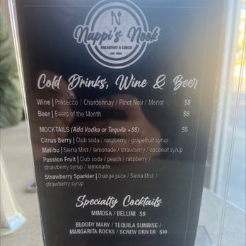 Nappi’s Nook - Drinks menu - Breakfast & Brunch Near Me - Nesconset, New York
